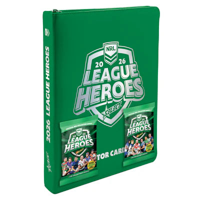 2026 NRL League Heroes Vinyl Album + 2 Packs Cards